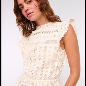 Abercrombie & Fitch White Lace Top